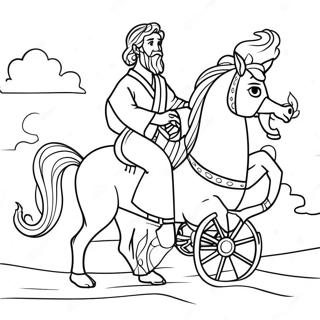 Pagina Da Colorare Di Elia Con Carro Di Fuoco 121963-56538