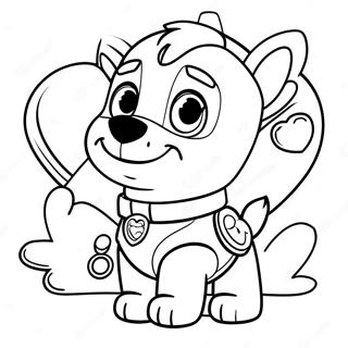 Paw Patrol Giorno Di San Valentino Pagine Da Colorare