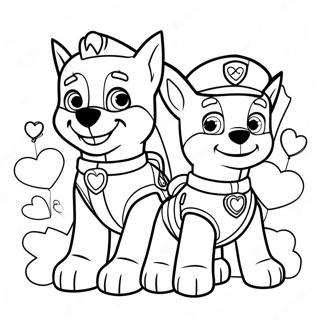 Pagina Da Colorare Di Paw Patrol Per San Valentino 122039-56594