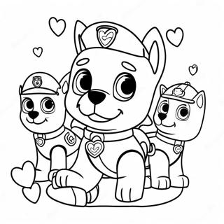 Pagina Da Colorare Dellavventura Di San Valentino Di Paw Patrol 122043 56610