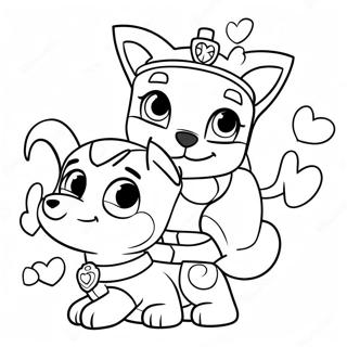 Pagina Da Colorare Dellavventura Di San Valentino Di Paw Patrol 122043 56611