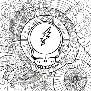 Pagina Da Colorare Del Design Tie Dye Dei Grateful Dead 123226-57587