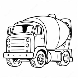 Pagina Da Colorare Del Camion Del Cemento Con Faccia Sorridente 123252 57606