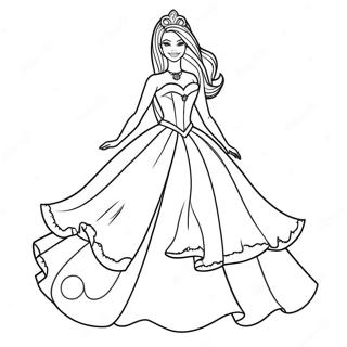 Pagina Da Colorare Del Vestito Da Principessa Di Barbie 123356 57688