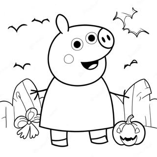 Peppa Pig Halloween Pagine Da Colorare