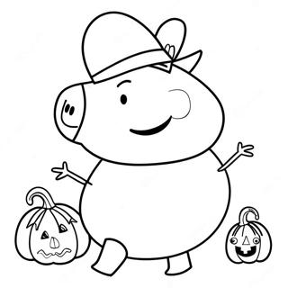 Pagina Da Colorare Di Peppa Pig Per Halloween 123532-57810