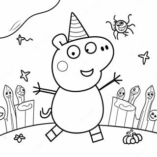 Pagina Da Colorare Di Peppa Pig Per Halloween 123532-57811