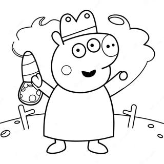 Pagina Da Colorare Di Peppa Pig Spettrale In Costume 123533-57813