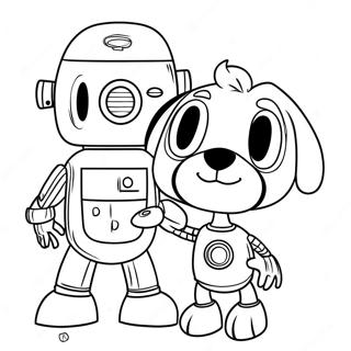 Pagina Da Colorare Di Elroy Jetson Con Il Suo Cane Robot 123613-57882