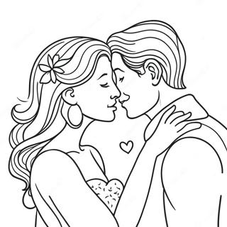 Pagina Da Colorare Delle Scene Damore Affascinanti 123691-57941