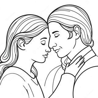 Pagina Da Colorare Dei Momenti Damore Teneri 123692 57945