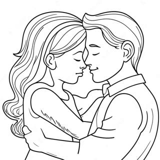 Pagina Da Colorare Dei Momenti Damore Teneri 123692 57946