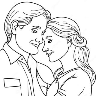 Pagina Da Colorare Dei Momenti Damore Teneri 123692 57948