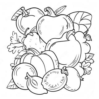 Pagina Da Colorare Di Frutta E Verdura Colorate 123842 58056