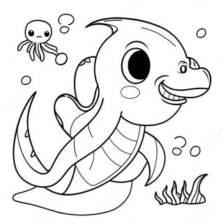 Pagina Da Colorare Della Creatura Marina Giocosa 124024-58208
