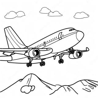 Pagina Da Colorare Dellaereo 747 In Stile Cartone Animato 124177 58420