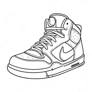 Pagina Da Colorare Della Scarpa Da Basket Retro 124227 58451