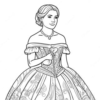 Pagina Da Colorare Anastasia In Un Vestito Stupendo 124563-58711