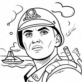 Marinaio Coraggioso In Combattimento Pagina Da Colorare 125208 59213