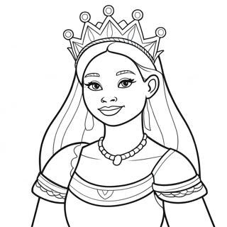 Principessa Nera Coraggiosa Da Colorare 125285 59274