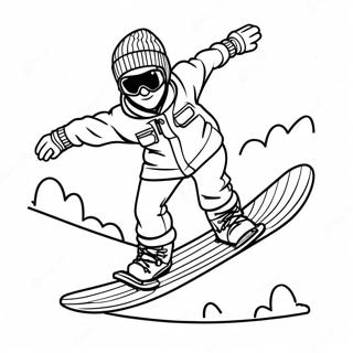 Snowboard Pagine Da Colorare