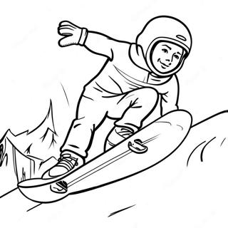 Snowboarder Cool In Azione Da Colorare 125308-59285