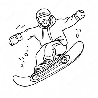 Snowboarder Cool In Azione Da Colorare 125308-59286