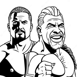 Pagina Da Colorare Dei Superstars Wwe In Azione 125360-59325