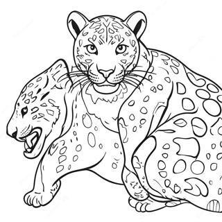 Pagina Da Colorare Dei Giocatori Di Giaguaro In Azione 125489-59430