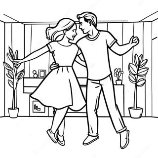 Pagina Da Colorare Di Fidanzato E Fidanzata Che Ballano 125901-59745