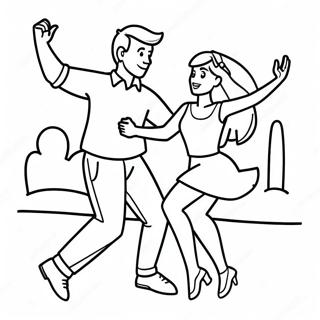 Pagina Da Colorare Di Fidanzato E Fidanzata Che Ballano 125901-59746
