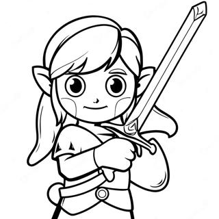 Link Con Una Spada Lucente Pagina Da Colorare 12636-1355