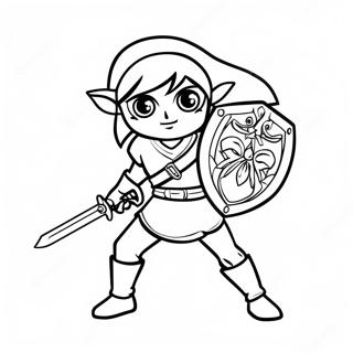 Link Con Una Spada Lucente Pagina Da Colorare 12636-1356