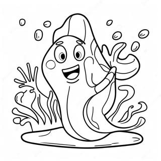 Personaggio Di Alga Cartone Divertente Pagina Da Colorare 126392-60131