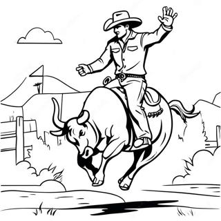 Pagina Da Colorare Del Cavaliere Di Tori Del Far West 126884-60505