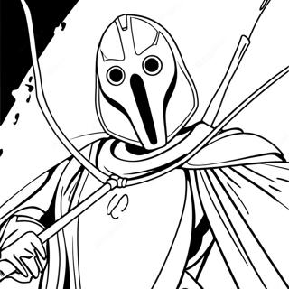 Generale Grievous Con Spade Laser Da Colorare 126936 60549