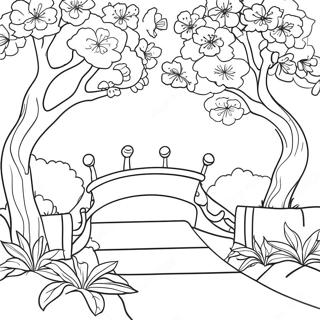 Pagina Da Colorare Del Giardino Dei Fiori Di Ciliegio 127117-60700