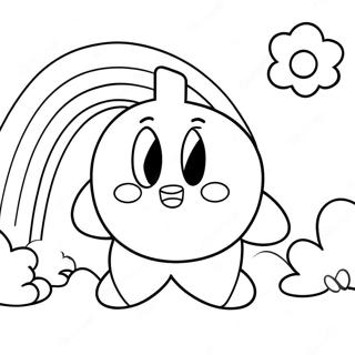 Kirby Con Un Arcobaleno Pagina Da Colorare 12726-2530