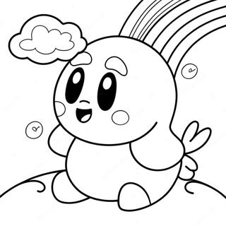 Kirby Con Un Arcobaleno Pagina Da Colorare 12726-2531