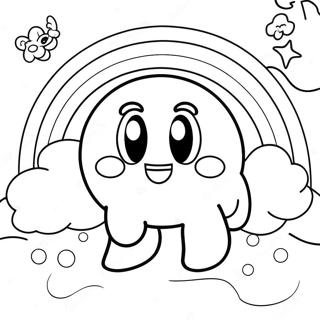 Kirby Con Un Arcobaleno Pagina Da Colorare 12726-2532