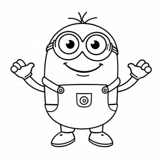 Minion Viola Giocoso Da Colorare 127375-60899