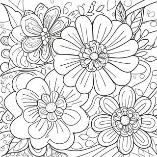Pagina Da Colorare Dei Fiori Per Il Rilascio Dello Stress Per Adulti 127604-61062