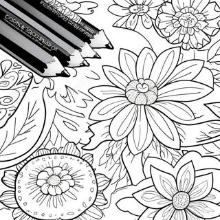 Pagina Da Colorare Dei Fiori Per Il Rilascio Dello Stress Per Adulti 127604-61064