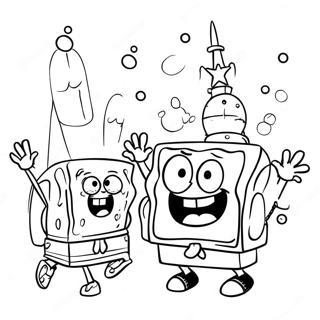 Spongebob Con Gli Amici Pagina Da Colorare 127889-61423
