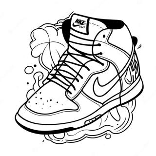 Pagina Da Colorare Con Nike Dunks E Arte Graffiti 128200 61666