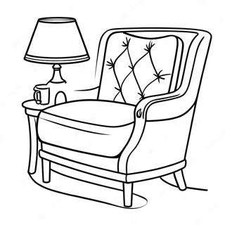 Pagina Da Colorare Con Poltrona Accogliente 128224 61684