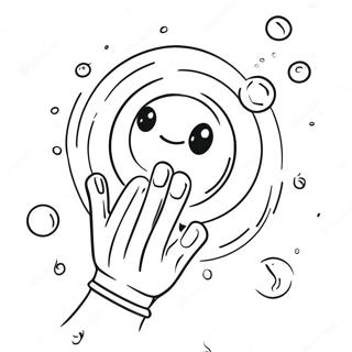 Pagina Da Colorare Con Bolle Di Sapone Colorate Nel Lavaggio Delle Mani 128274-61720