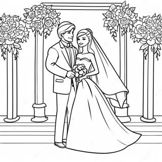 Barbie Sposa Pagine da Colorare