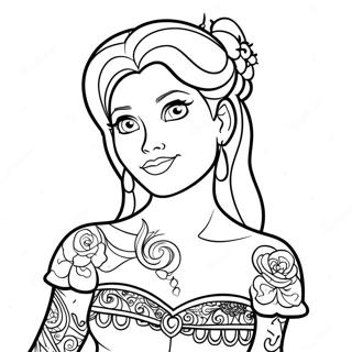 Pagina Da Colorare Della Principessa Disney Tatuata 128452-61851