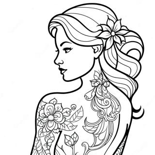 Pagina Da Colorare Di Belle Tatuata E Audace 128454-61858
